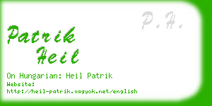 patrik heil business card